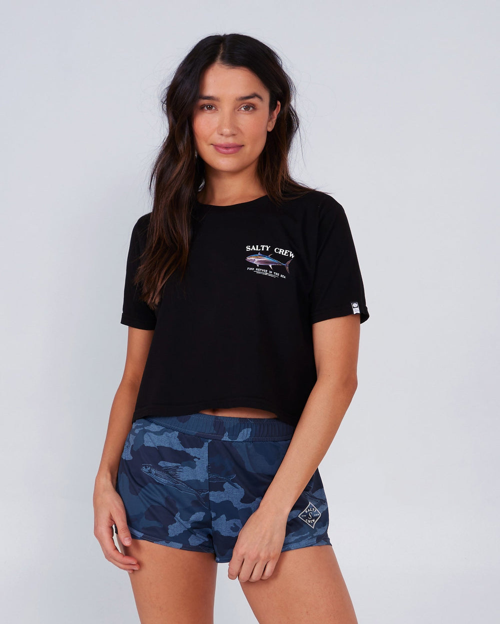 SALTY CREW BIG BLUE CROP TOP