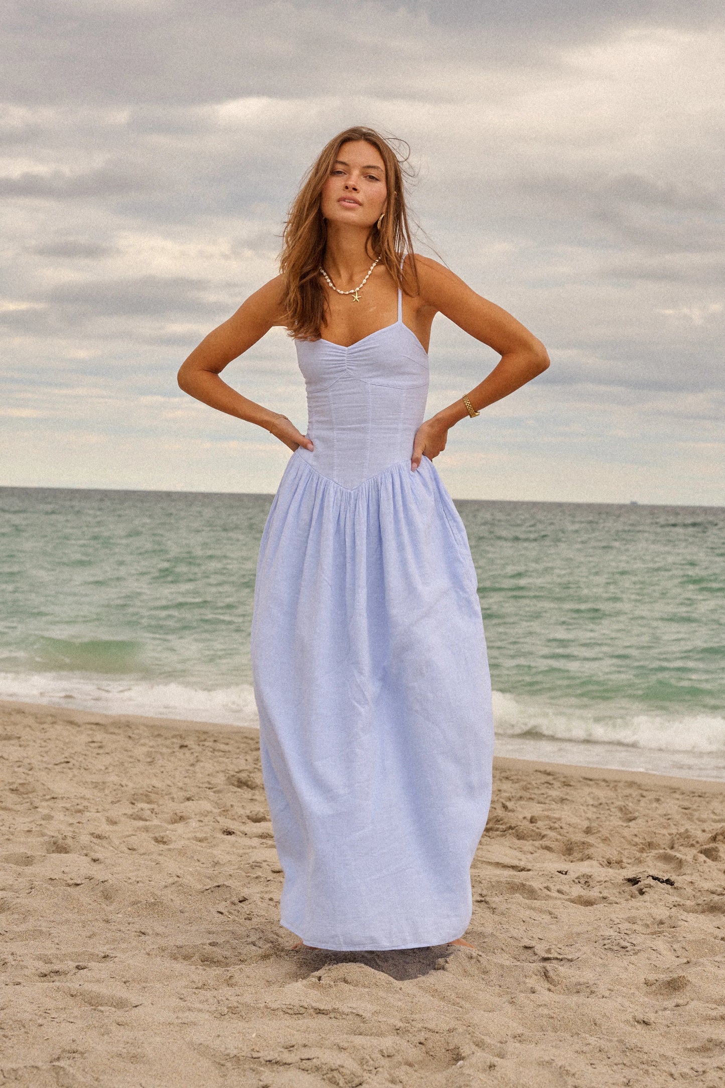 BLANCO BY NATURE  BLUE DRESS